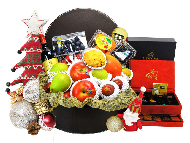 Fruit Basket - Christmas Fresh Fruit Baskets 6M - XF21108A4 Photo