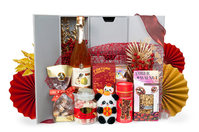 Wine n Food Hamper - Refined Drawer Gift Basket HR01 - HR0206B1 Photo