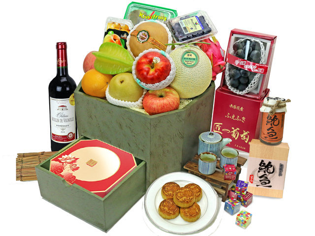 中秋果籃Hamper - 中秋節半島月餅禮籃 M68 - L76608093 Photo