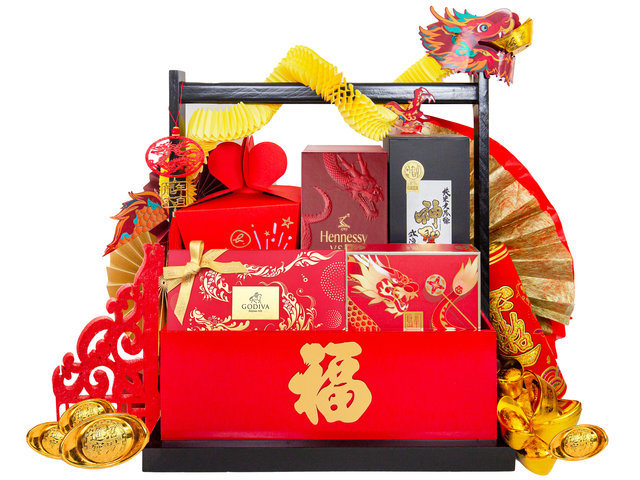 新年果篮Hamper - 吉祥龙添瑞-农历新年礼物篮  0111B2 - CH20111B2 Photo